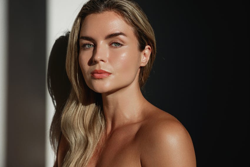 woman with blonde hair in the sunlight
