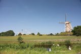 Verdedigingslijn van Amsterdam met polder en molen