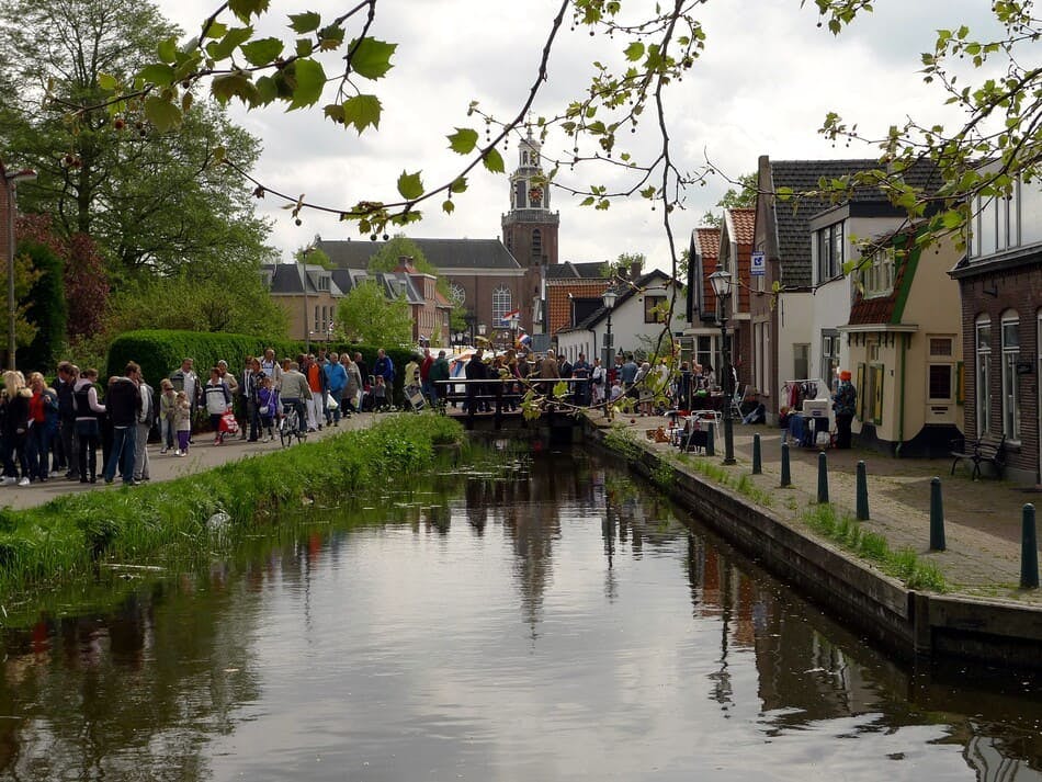 Het dorp van Zoetermeer aan het water
