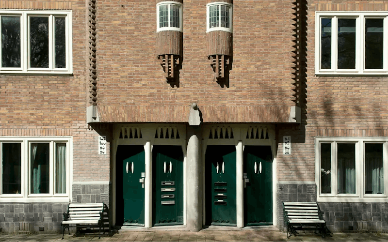 art deco stijl huizen amsterdam