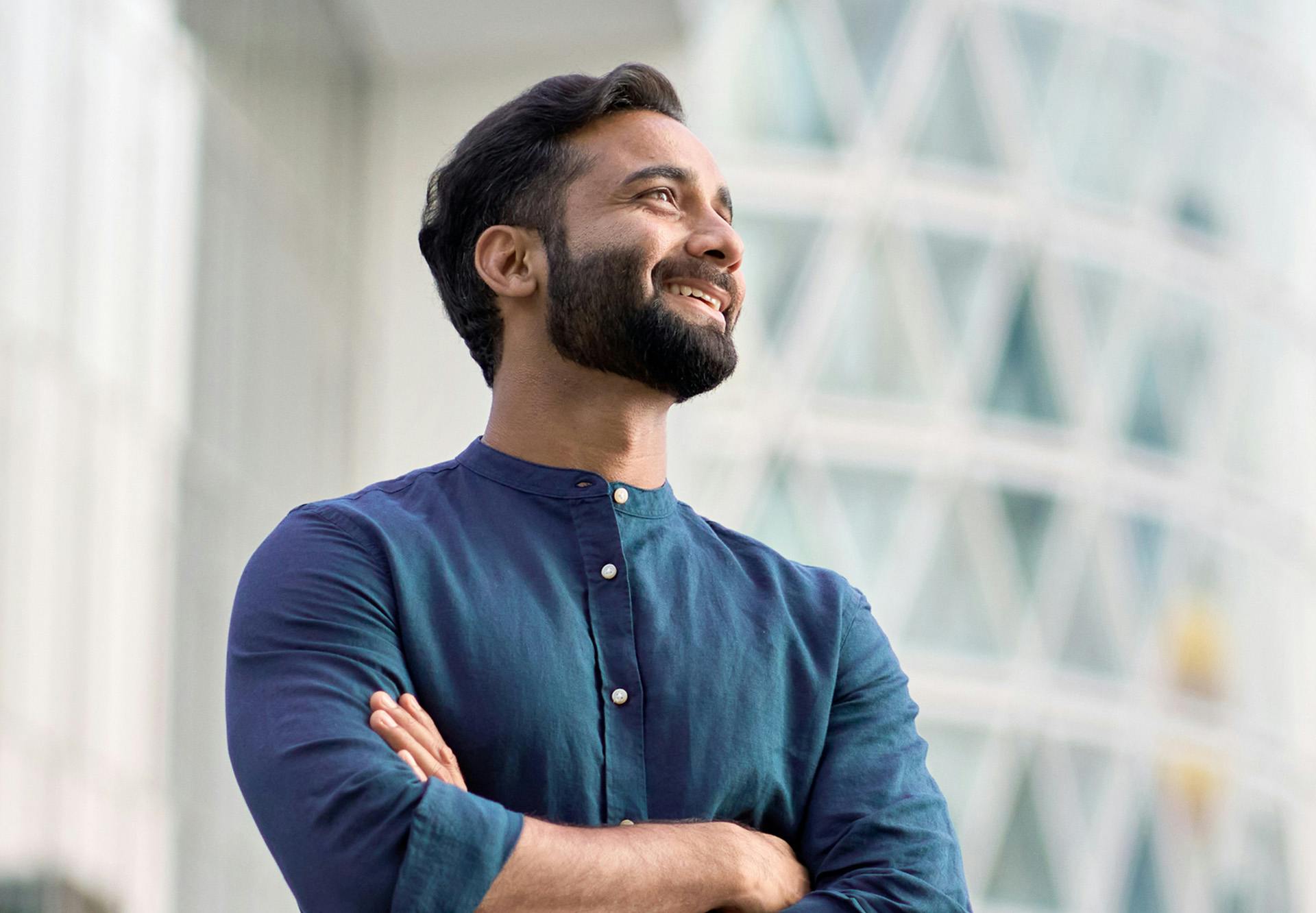 looking into the distance