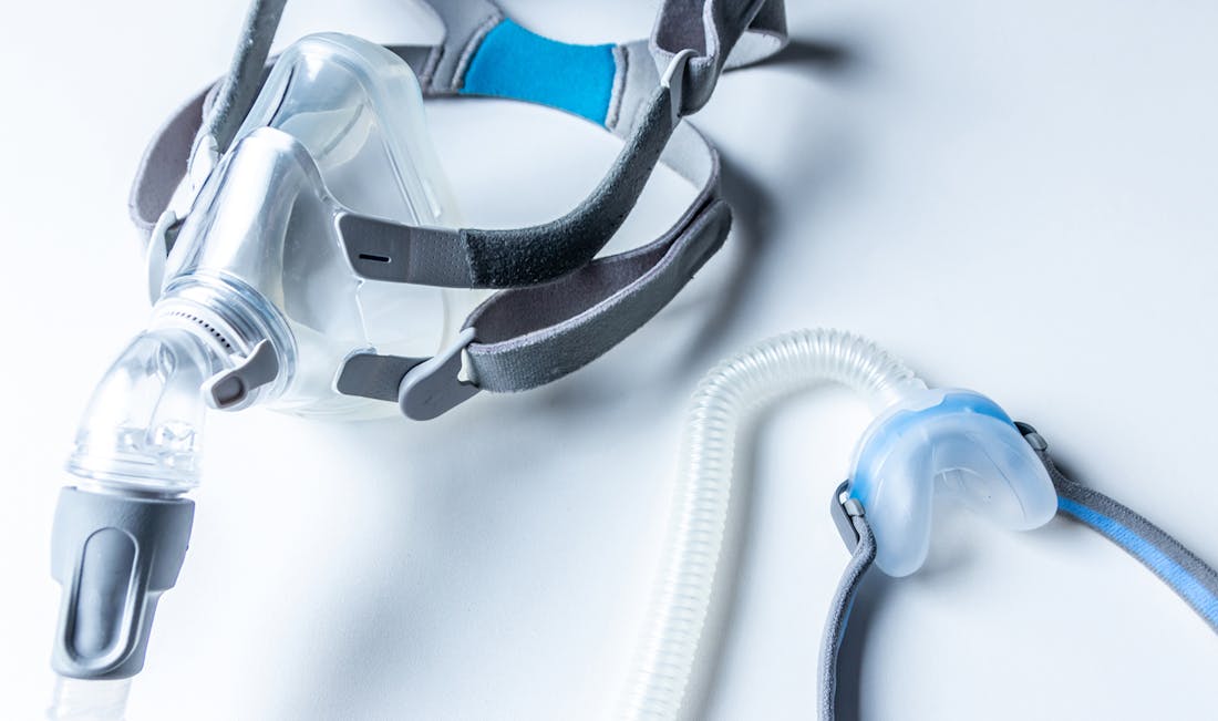 closeup of cpap mask
