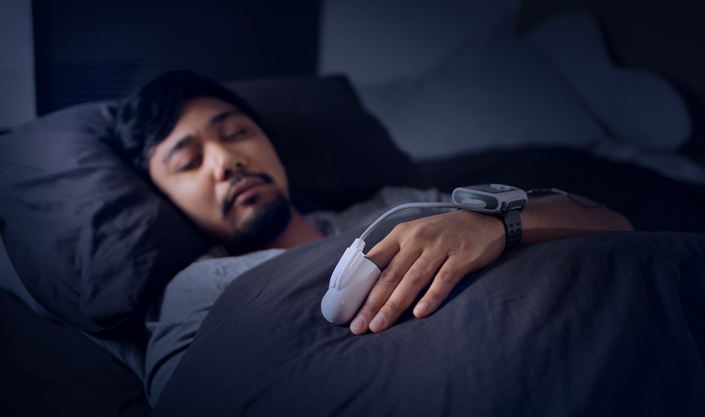 sleeping with device on hand