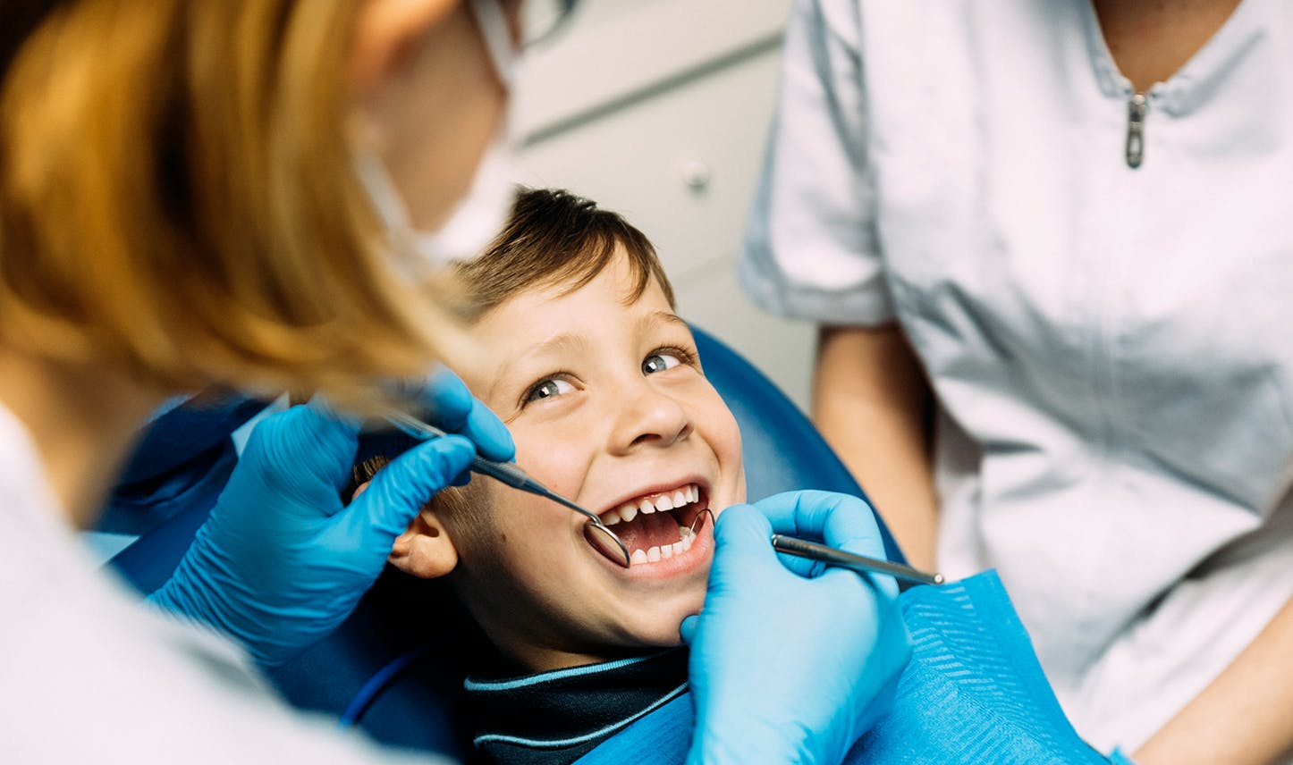 child having a dental exam