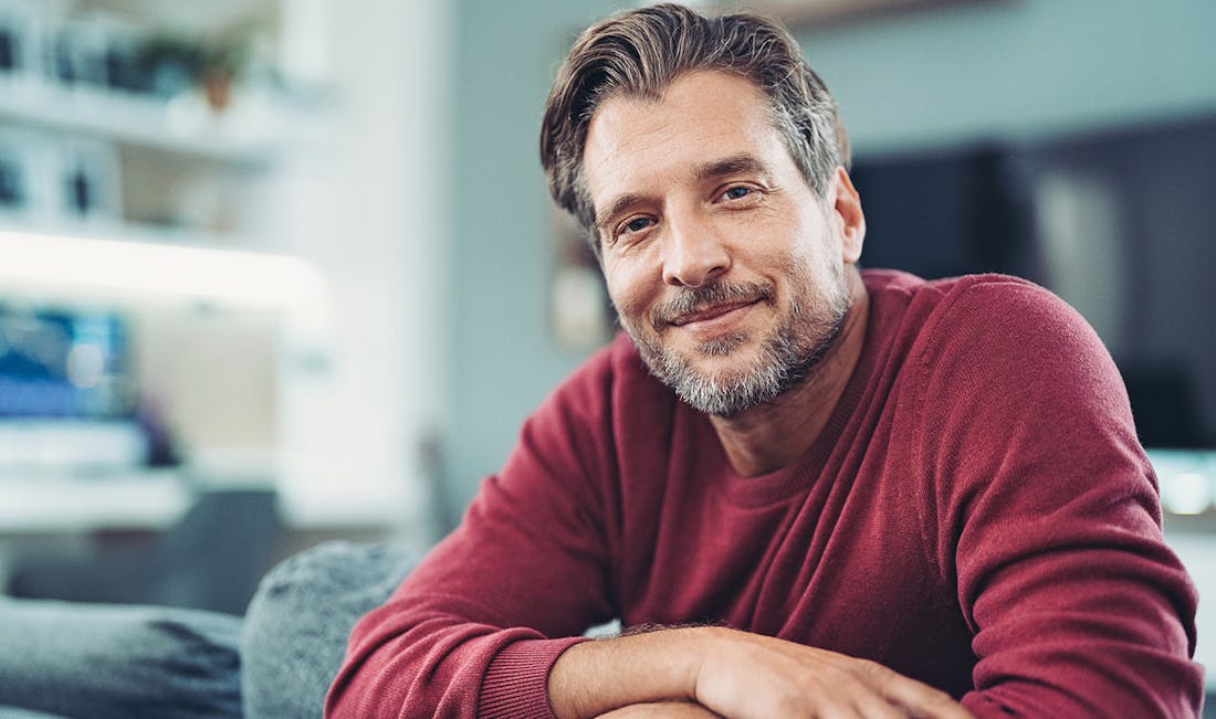 smiling with eyes closed