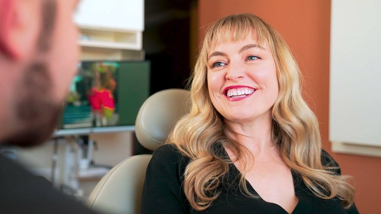 woman smiling