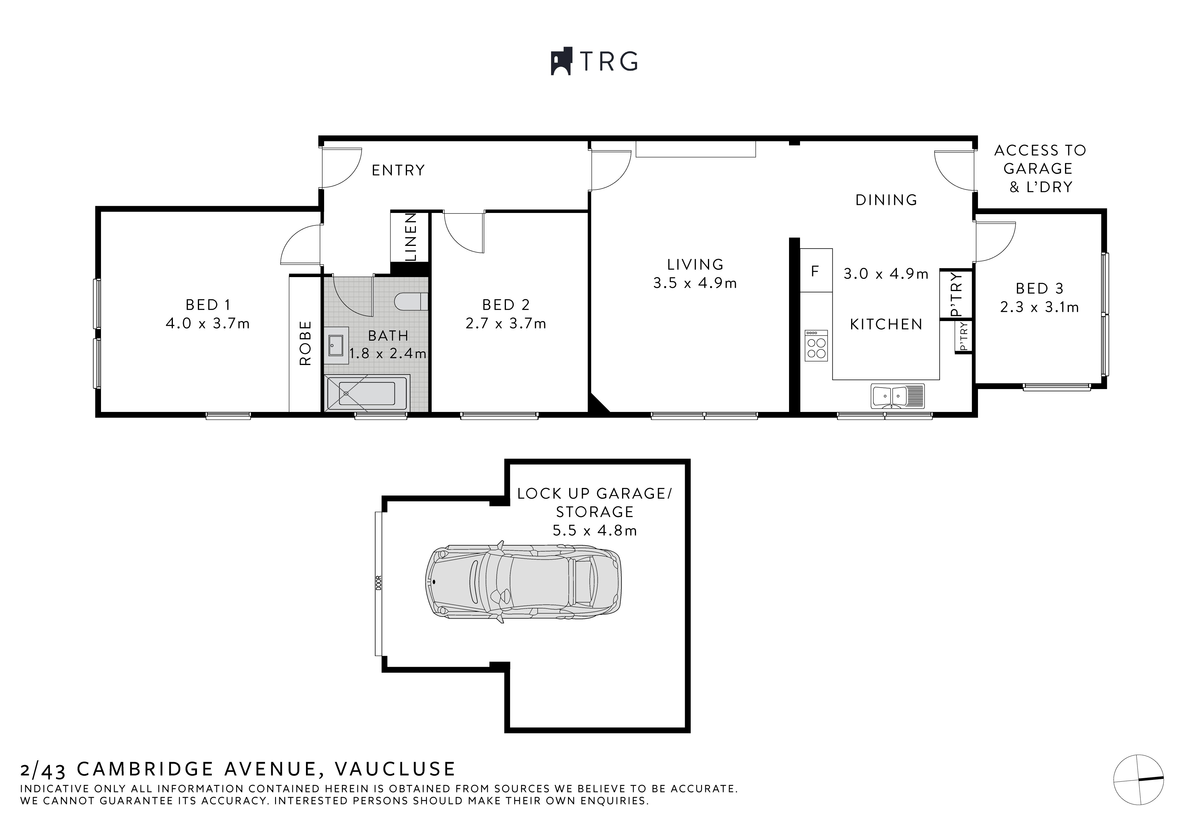 2/43 Cambridge Avenue, Vaucluse NSW
