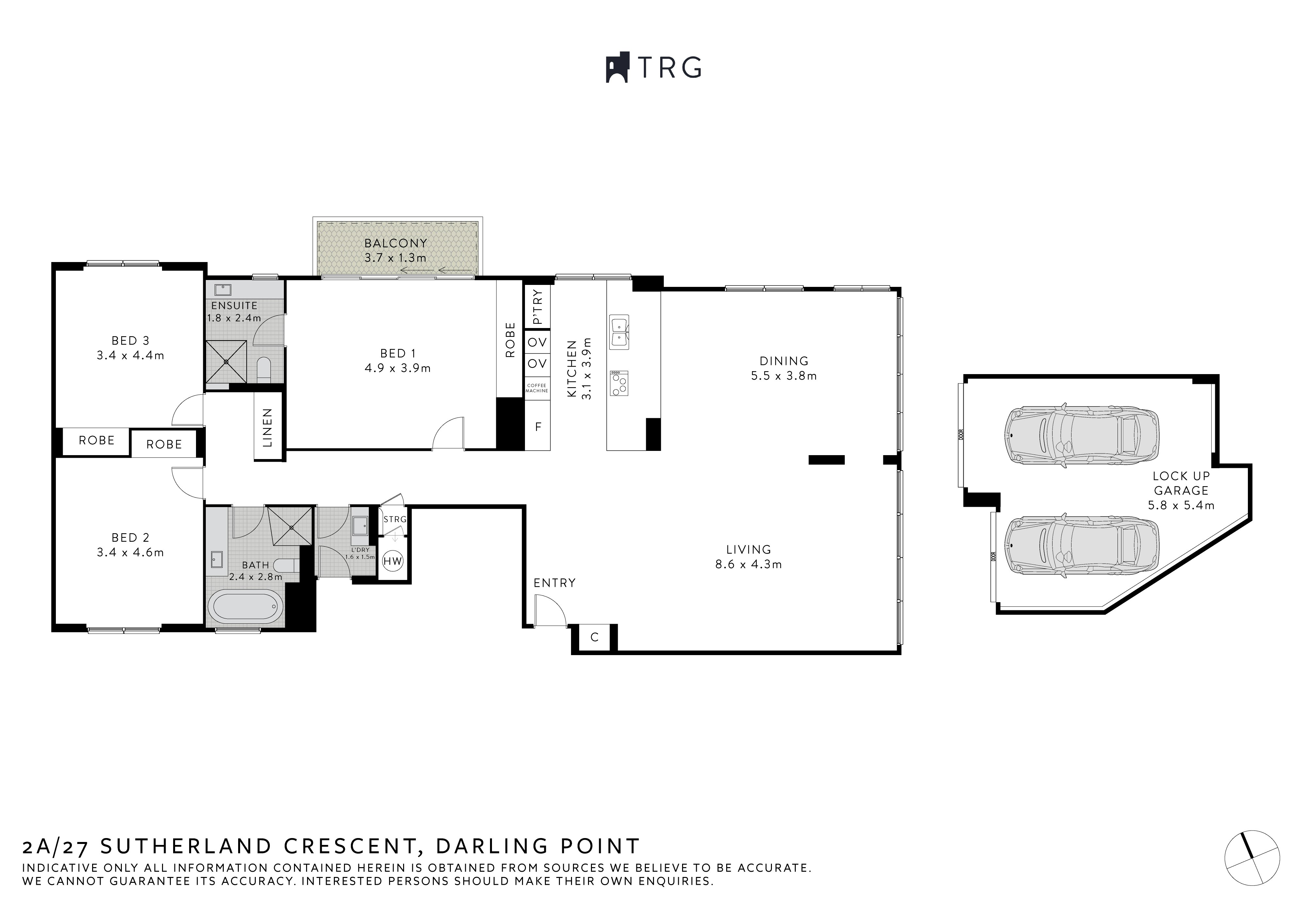 2A/27 Sutherland Crescent, Darling Point NSW