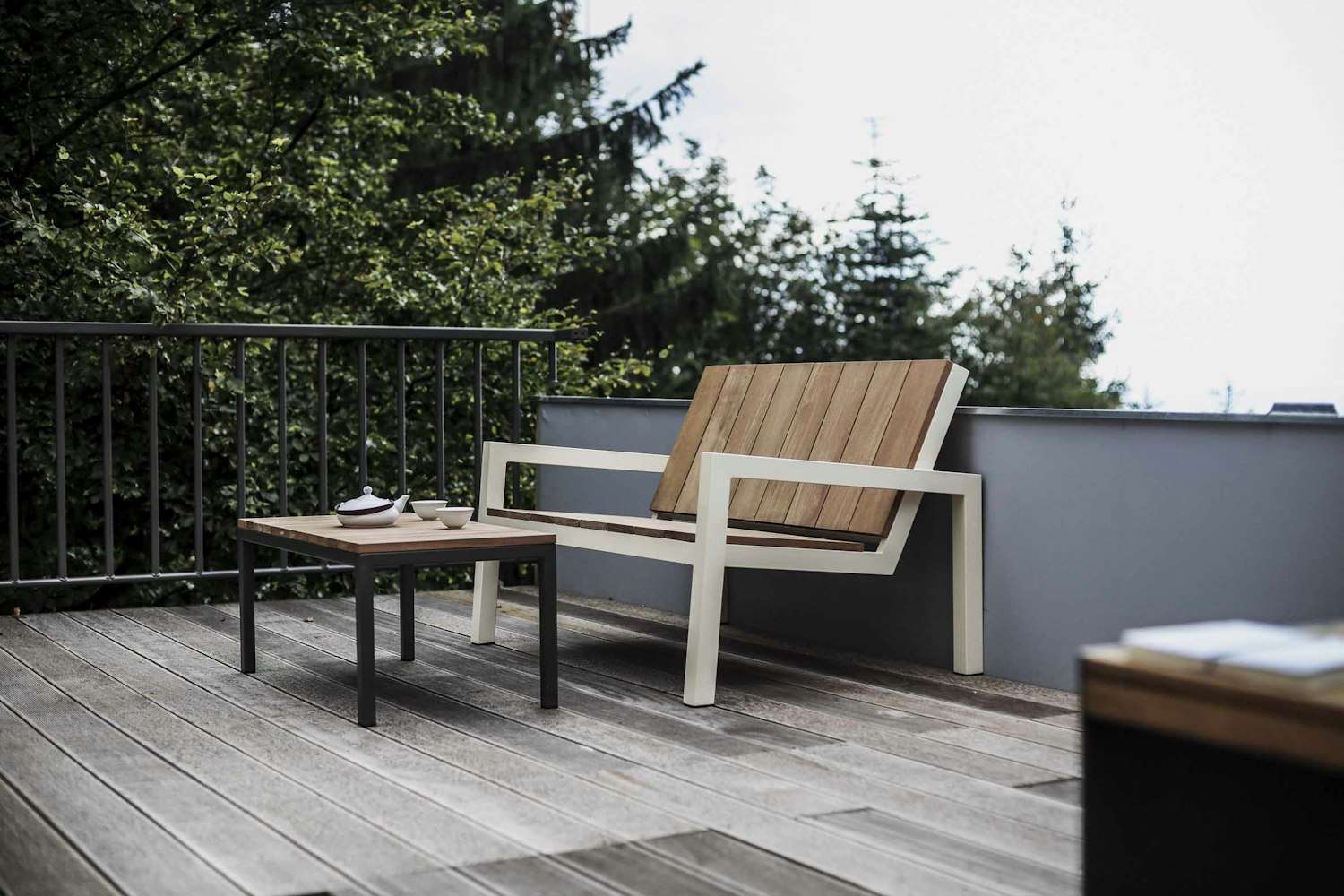 Laurede loungemöbel terrass