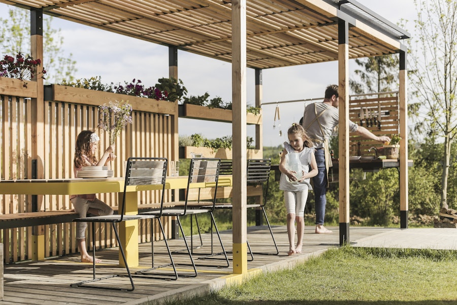 Leva utekök pergola
