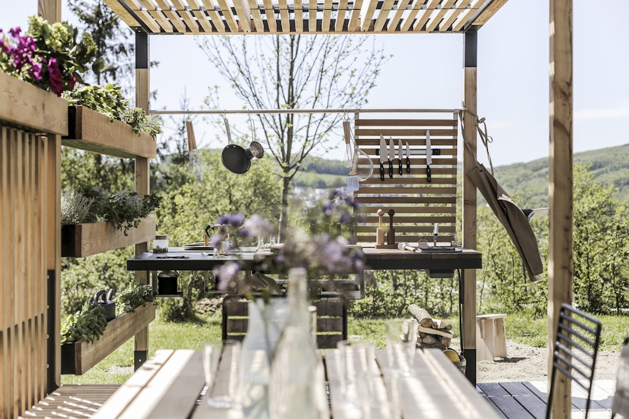 Leva utekök pergola