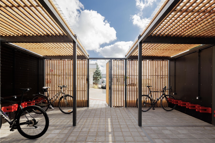 Leva cykelhus cykeltak