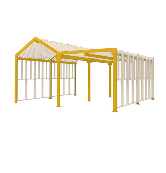 Gul parallell pergola