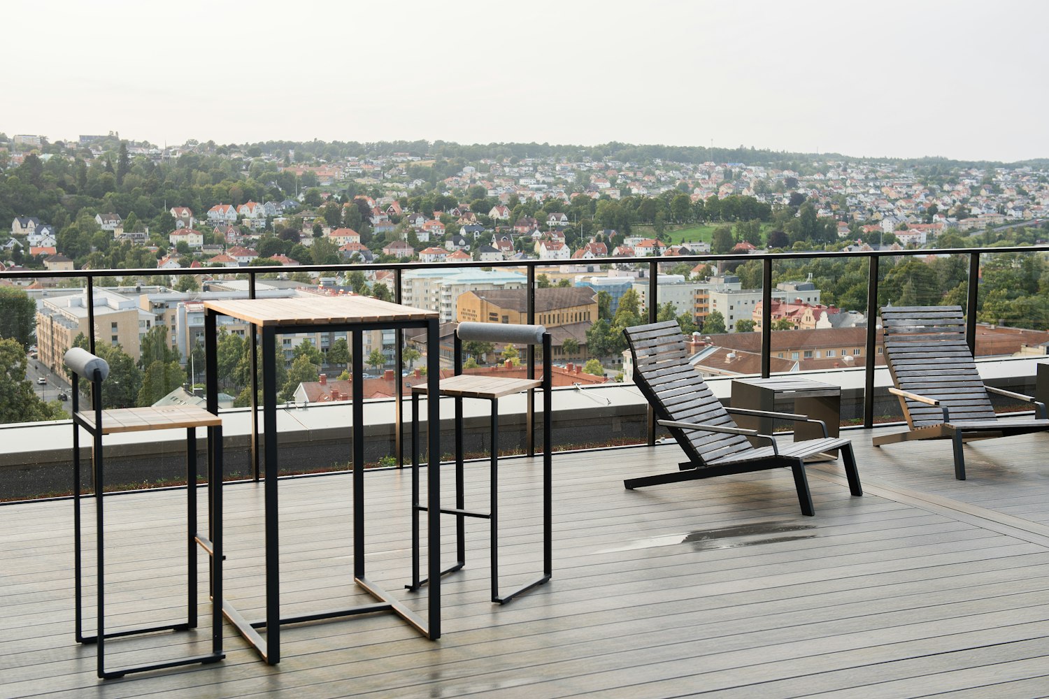 Möbler på takterrass