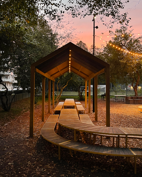 Pergola varskruv, tessinparken