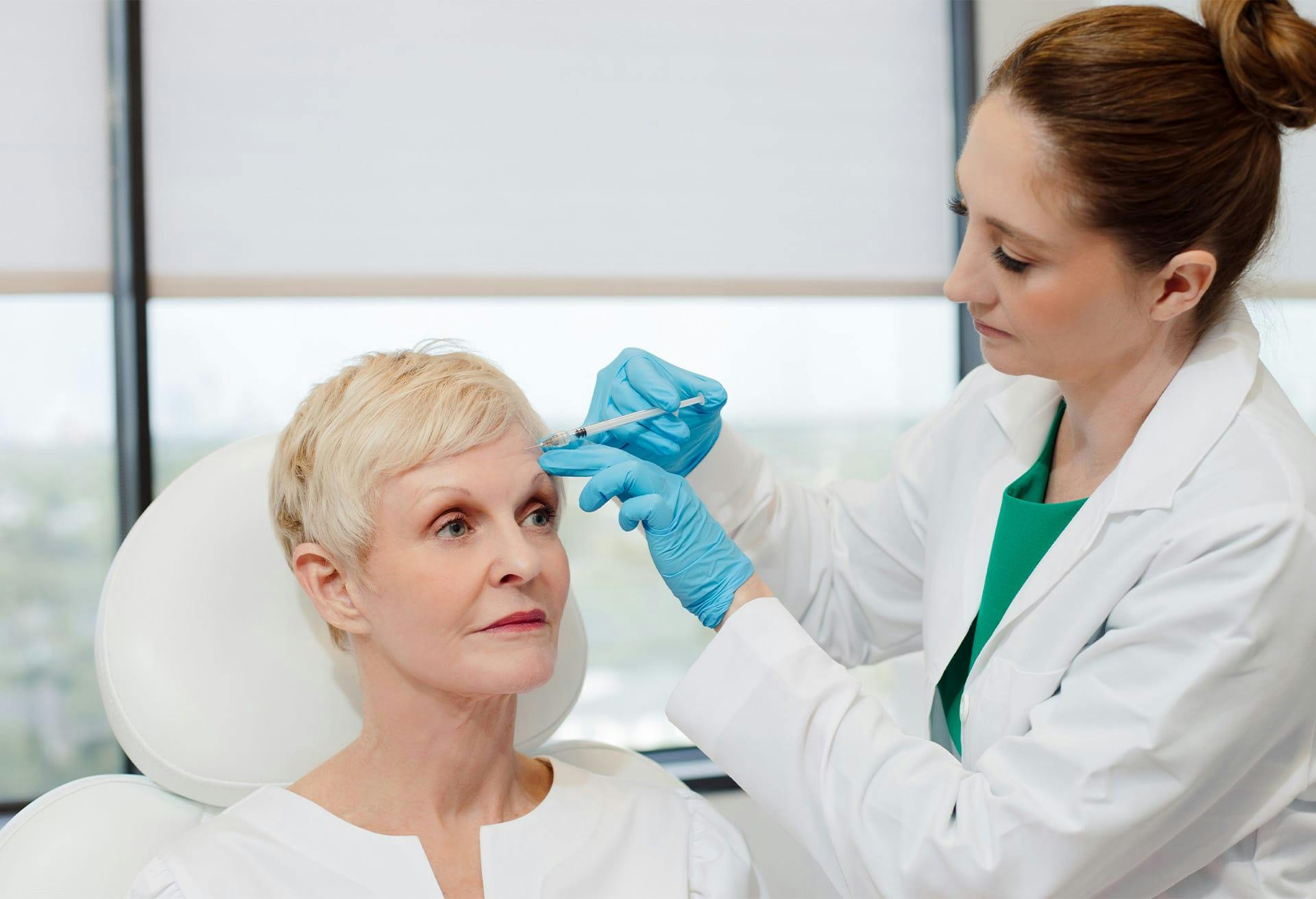 woman receiving botox treatment