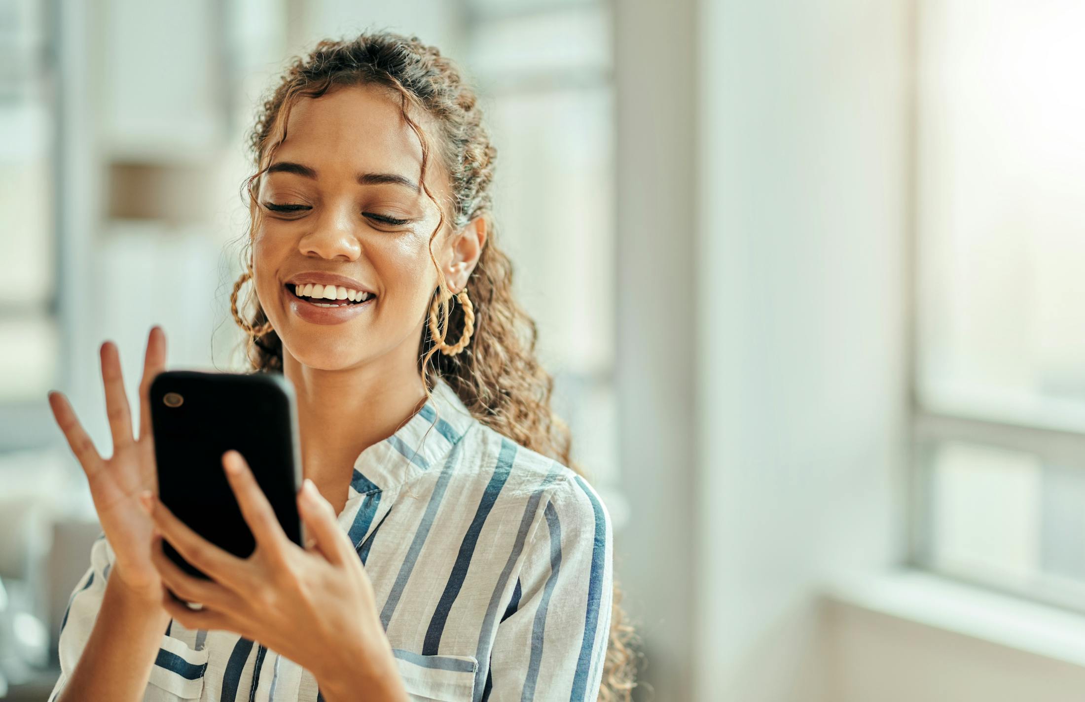 Woman using her phone
