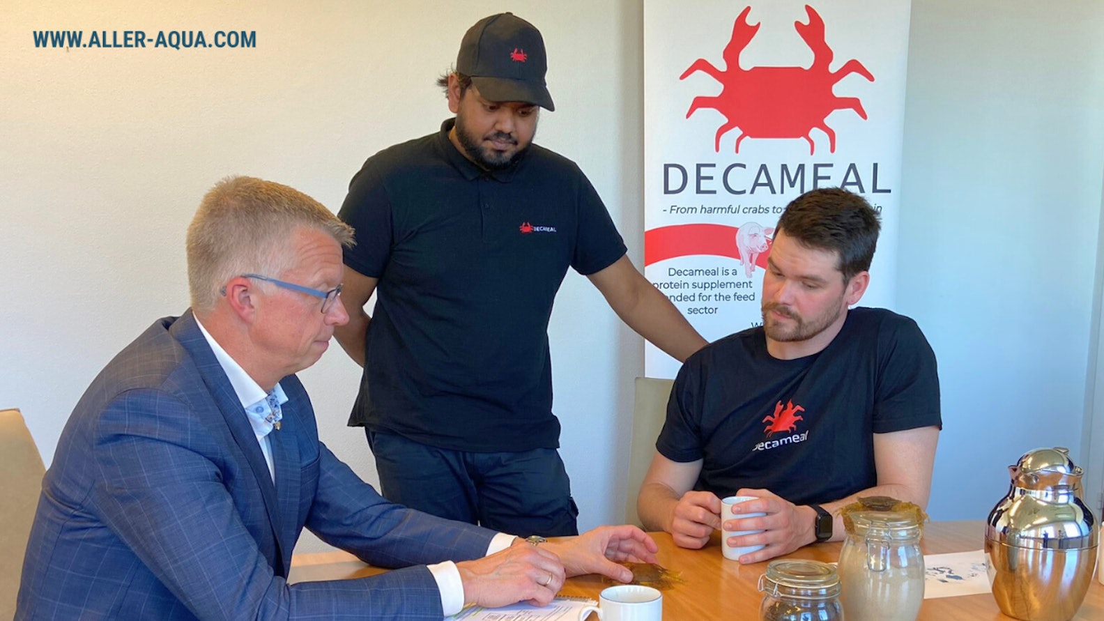 Aller Aqua and Decameal are researching crab protein in feed for aquaculture