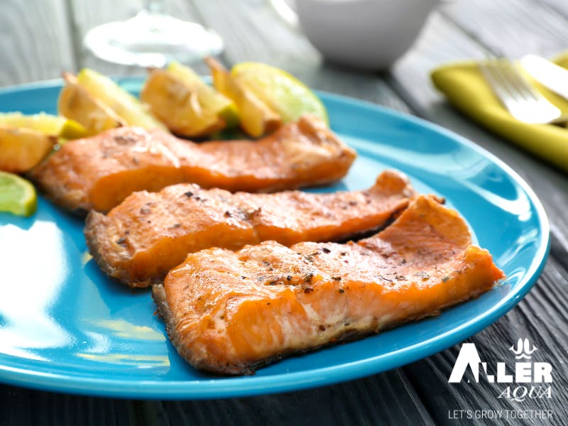 Aller Aqua_rainbow trout_sustainability on the menu_fillet on a plate