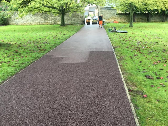 Red Asphalt Path