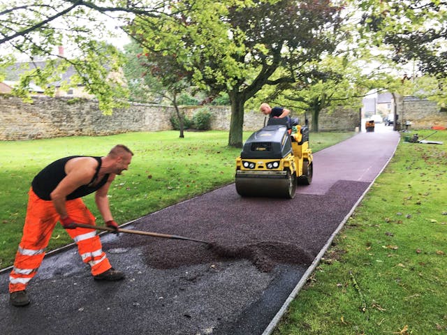 Red Tarmac Path