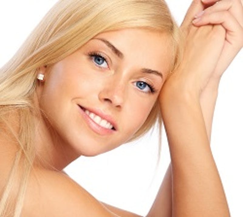 woman with blonde hair smiling