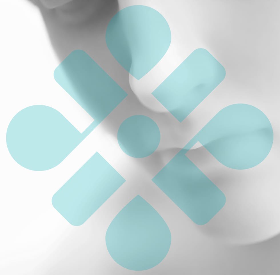 Eltraself logo abstract white face