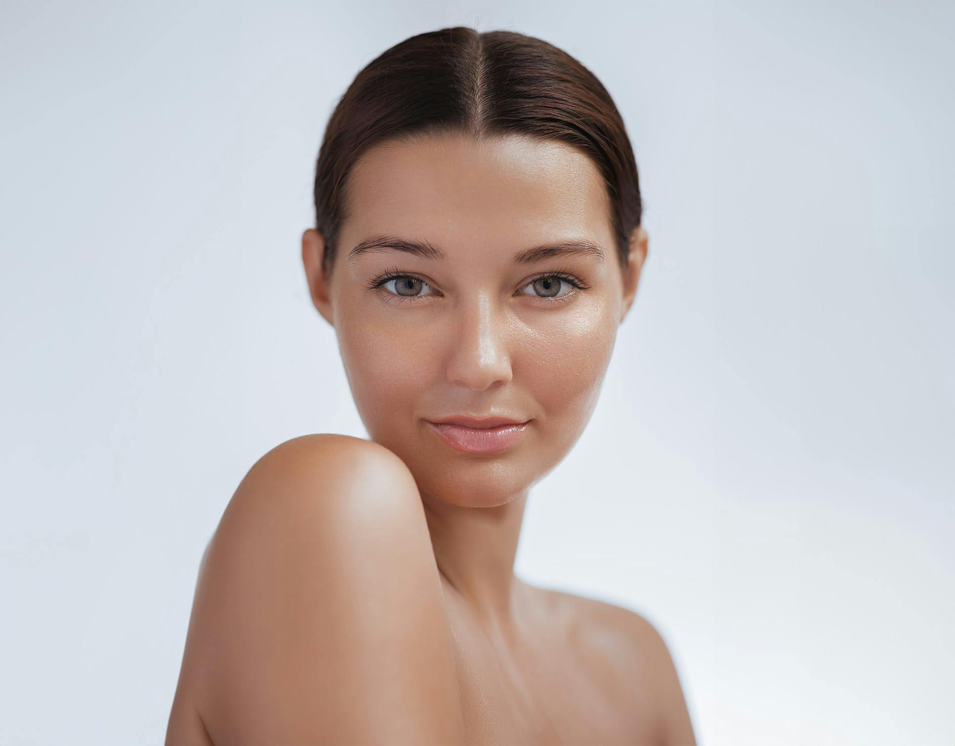 woman with head turned to the side