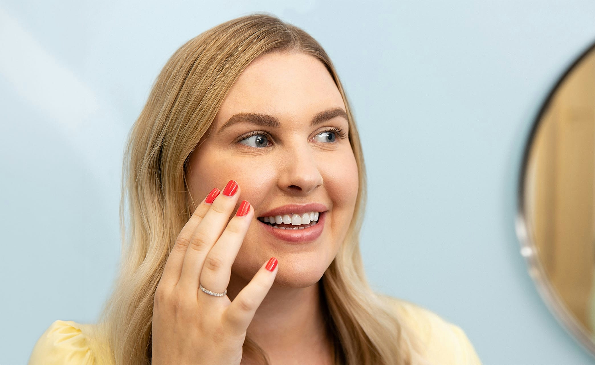 patient receiving facial treatment