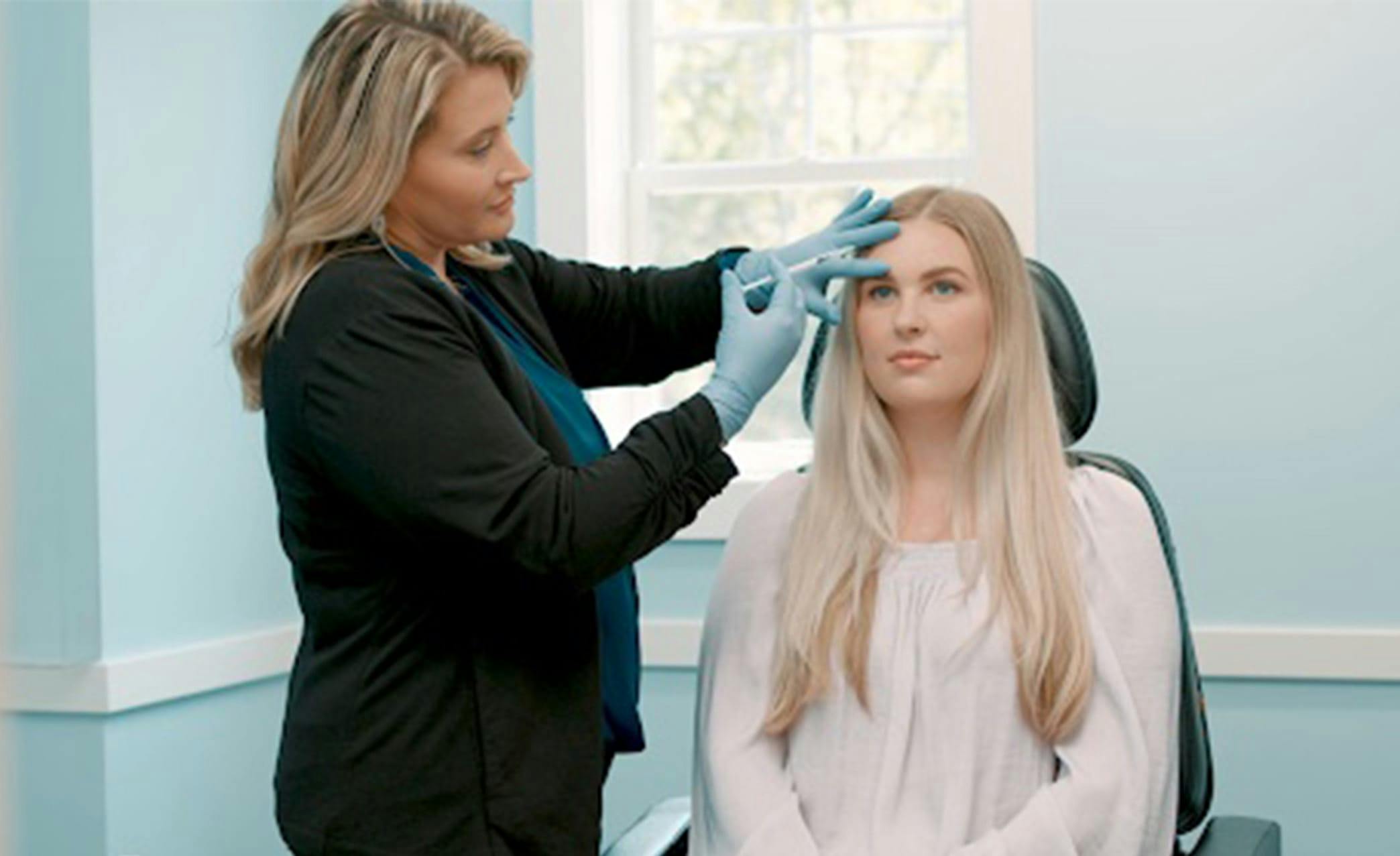 Woman smiling outside