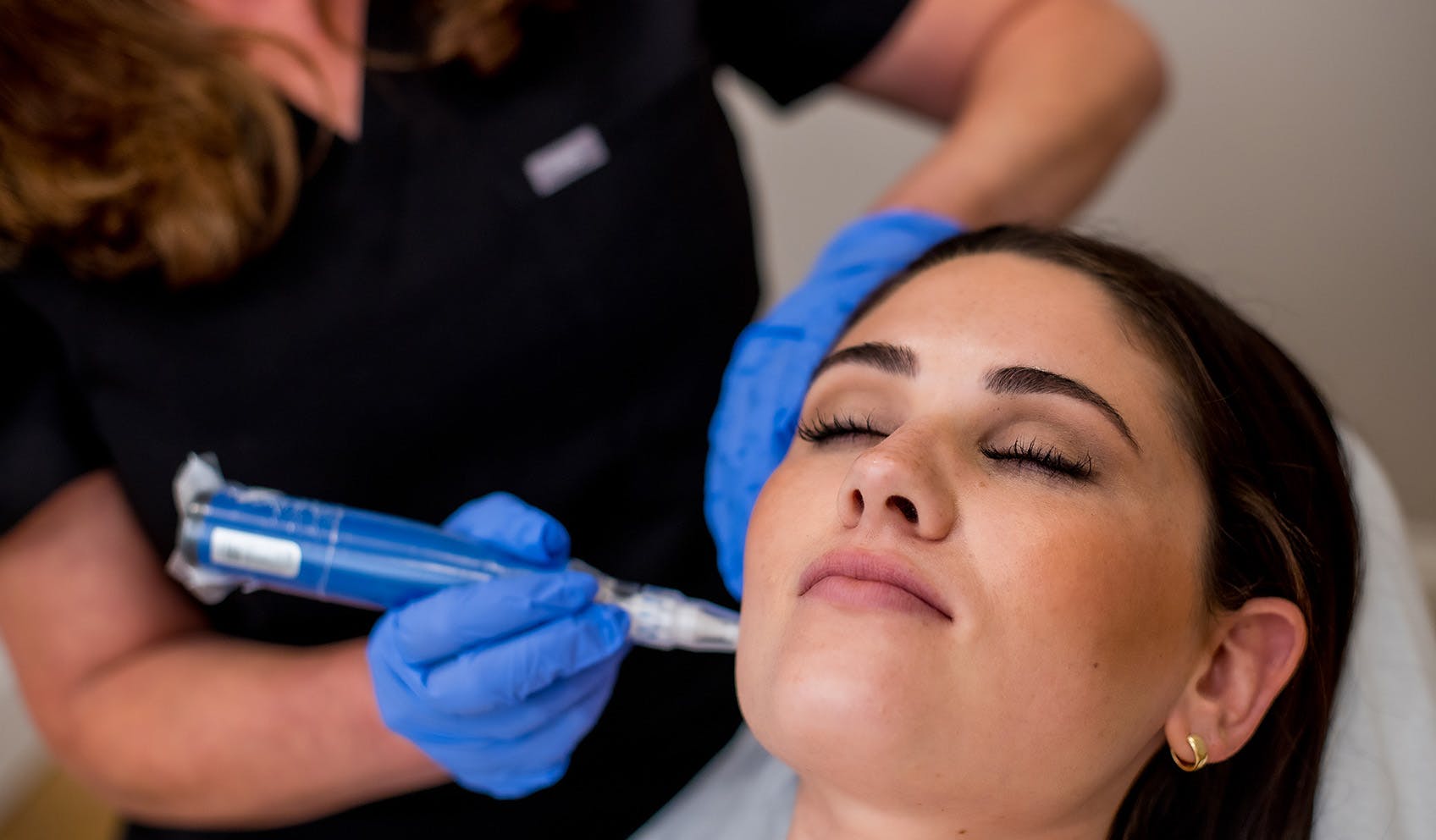 patient receiving facial rejuvenation treatments