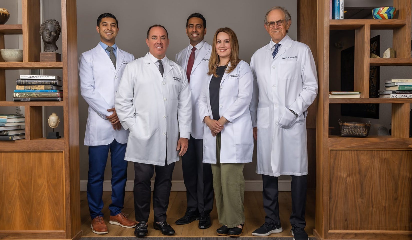 Doctors of Boston Center For Plastic Surgery Standing next to each other smiling