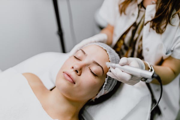 patient getting microneedling