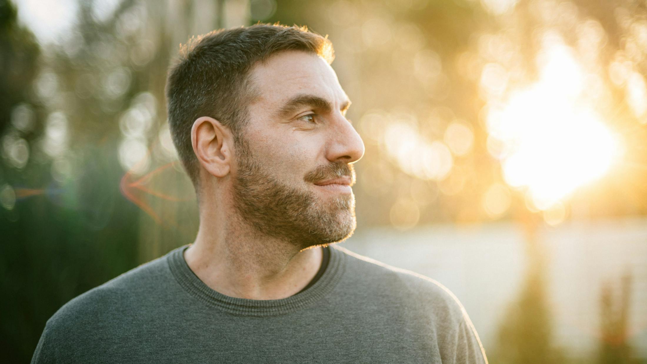man standing outside