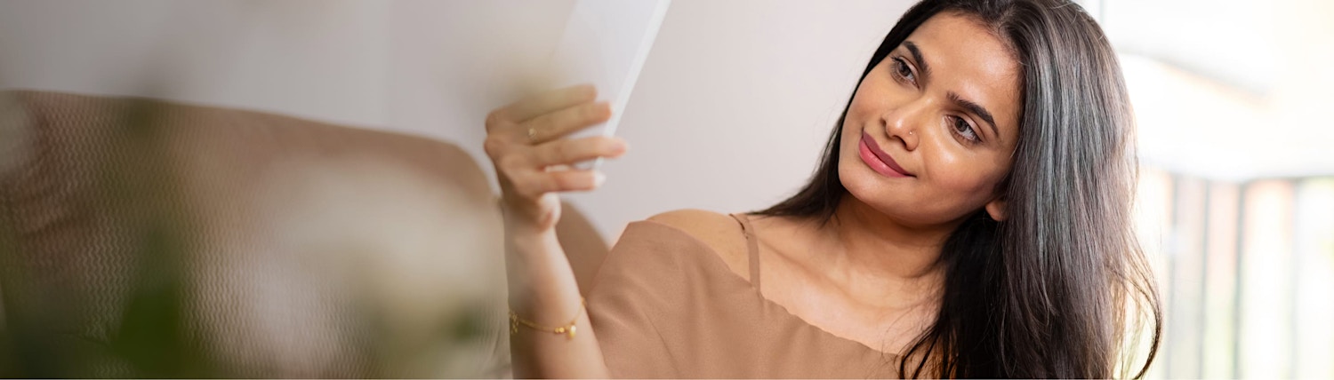 woman with long dark hair