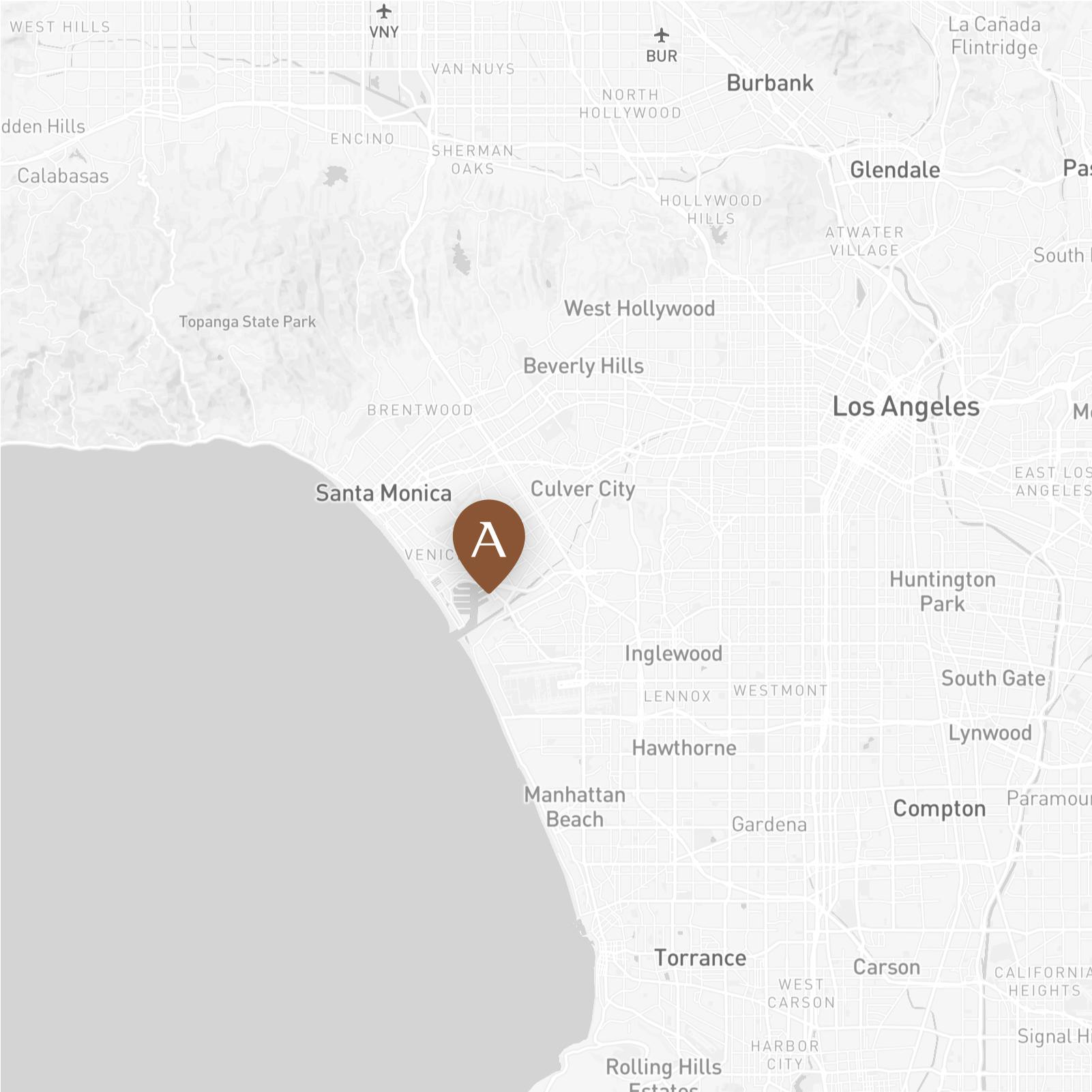 map of Marina Del Rey, CA