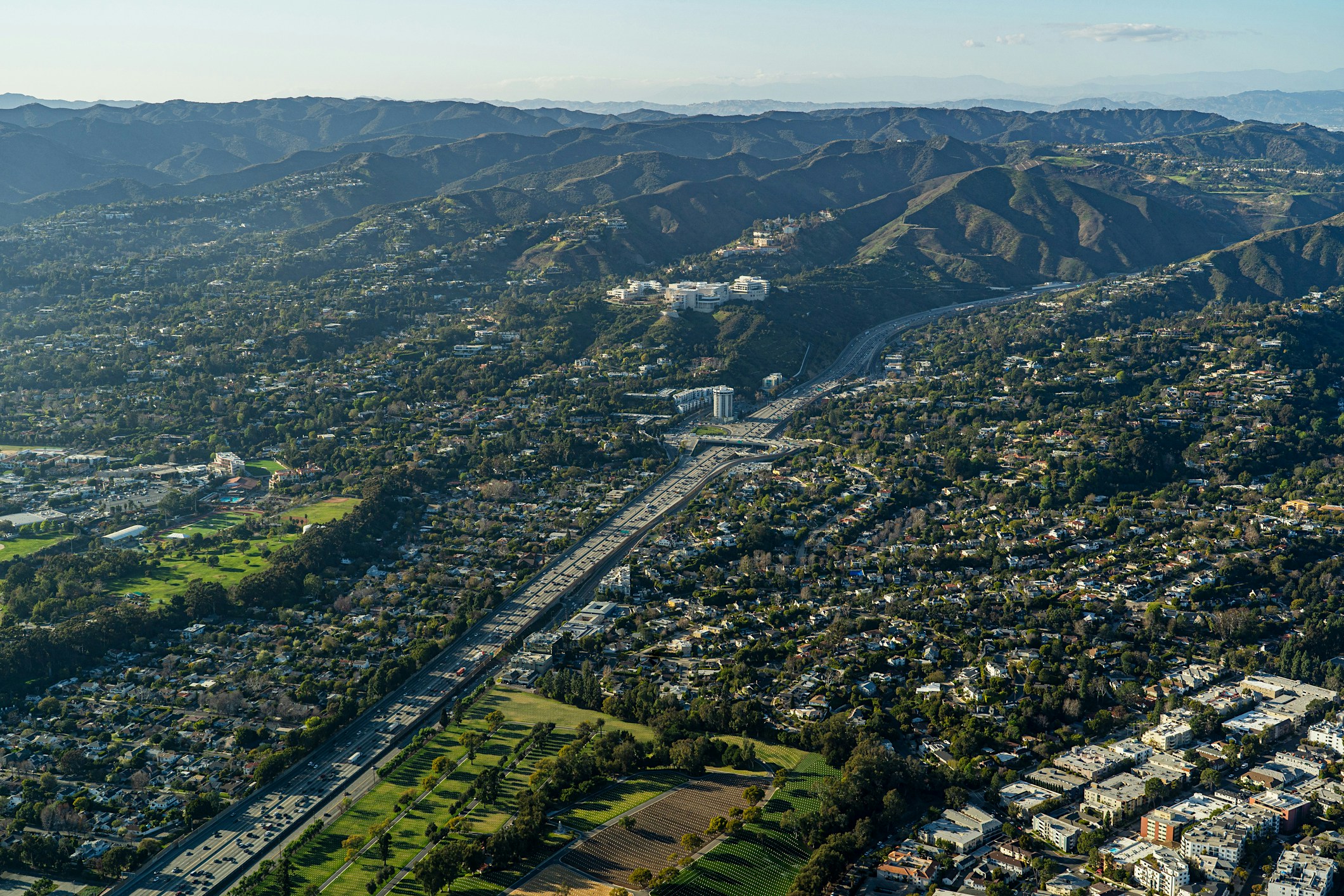 west los angeles brentwood aerial