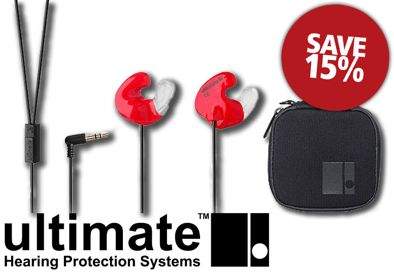 Save 15% on custom made hearing protection from Ultimate Ear