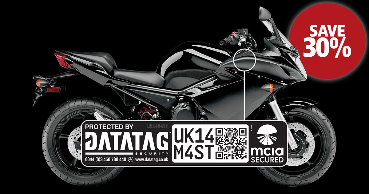 Save 30 on Datatag Motorcycle Security Marking systems