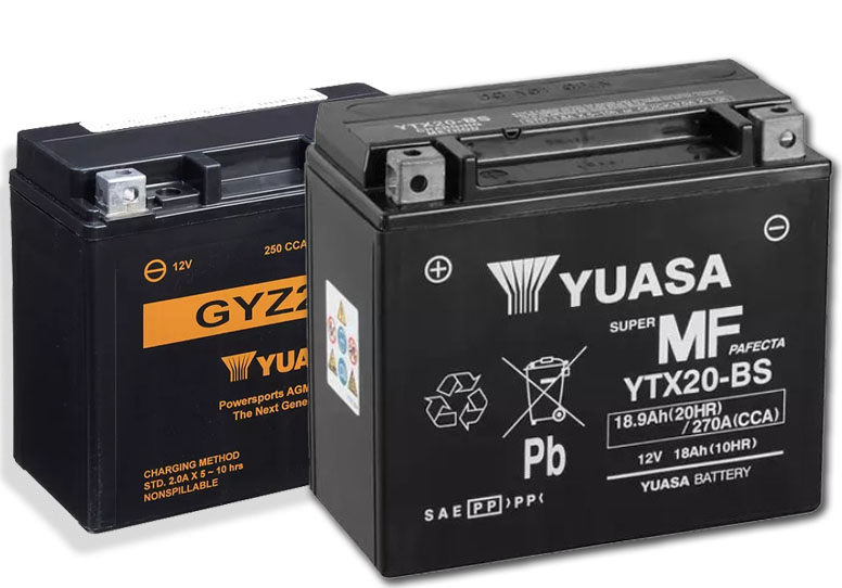 Save 8% on Yuasa motorcycle and scooter batteries