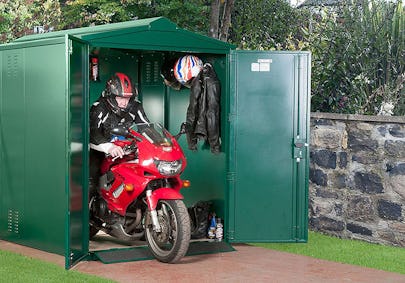 Save 10% on motorcycle storage sheds from Asgard Save 10% on motorcycle storage sheds from Asgard