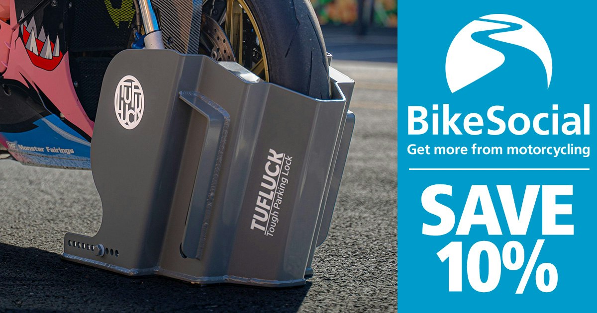 Save 10% on the TufLuck Motorcycle Lock with BikeSocial