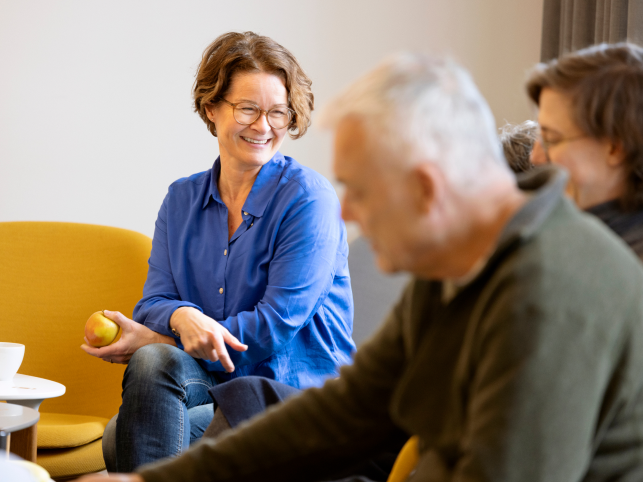 Profu employees discussing.