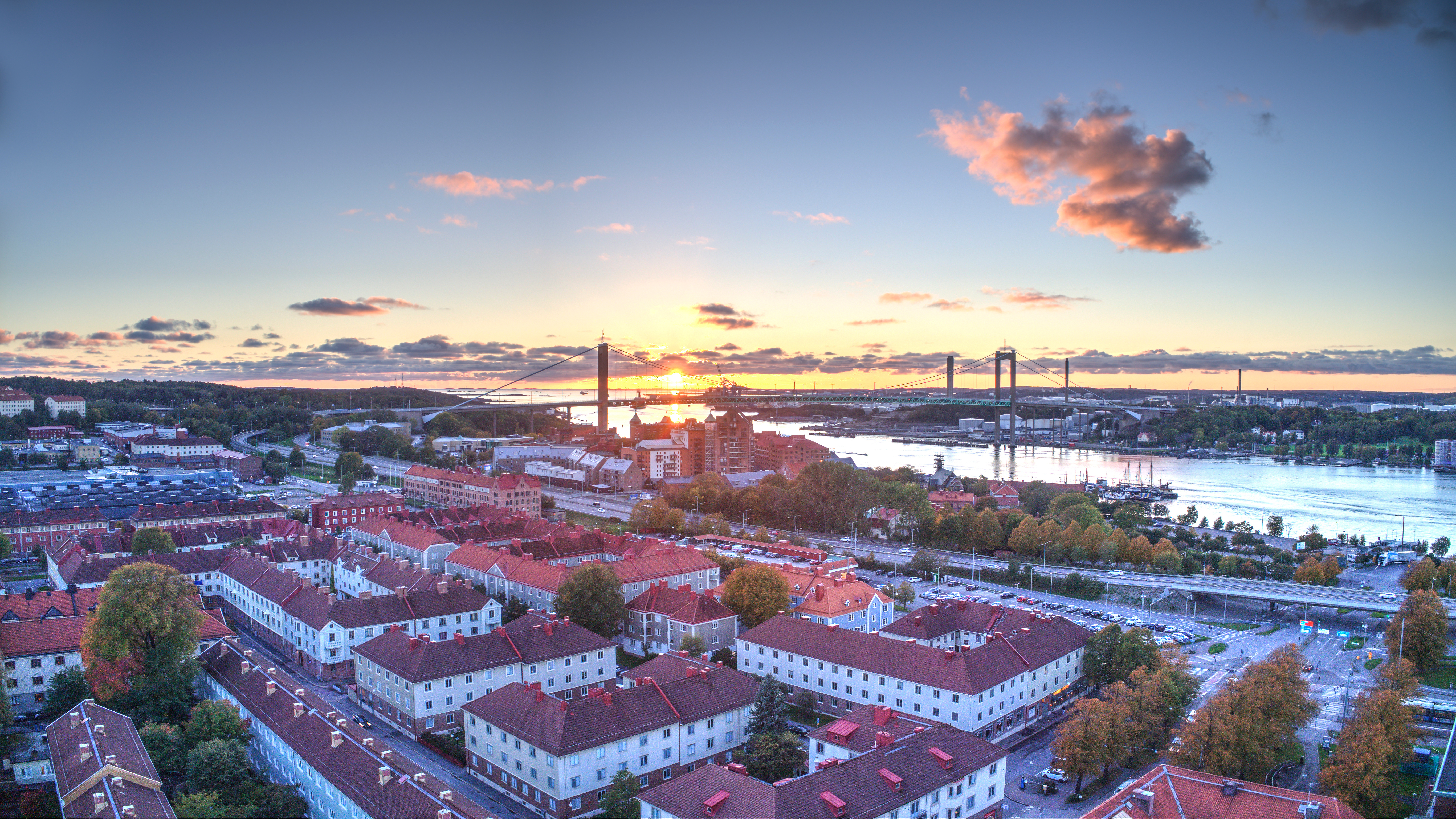 Vy över stad