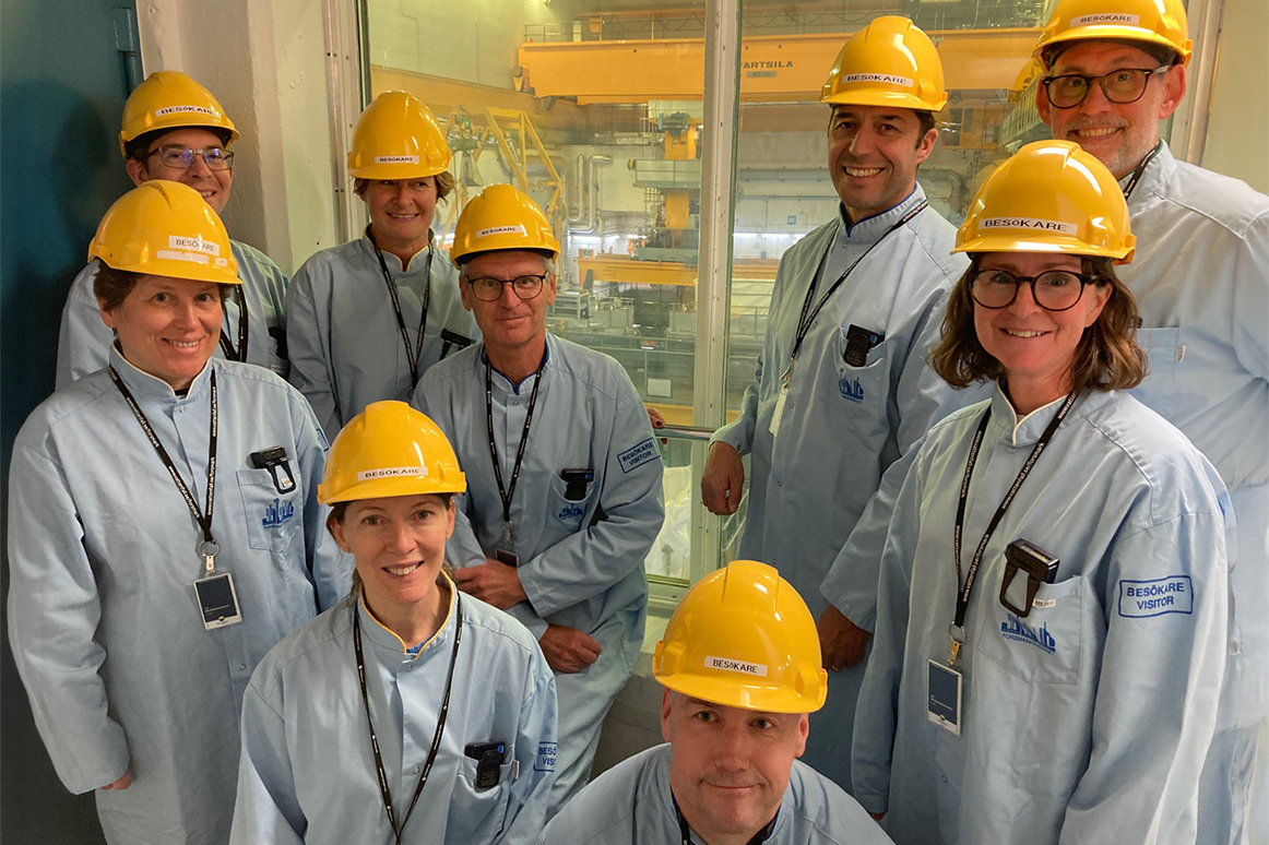 Gruppfoto på Forsmarks kärnkraftverk