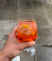 A glass of Aperol Spritz