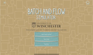 Screenshot of the Batch and flow website