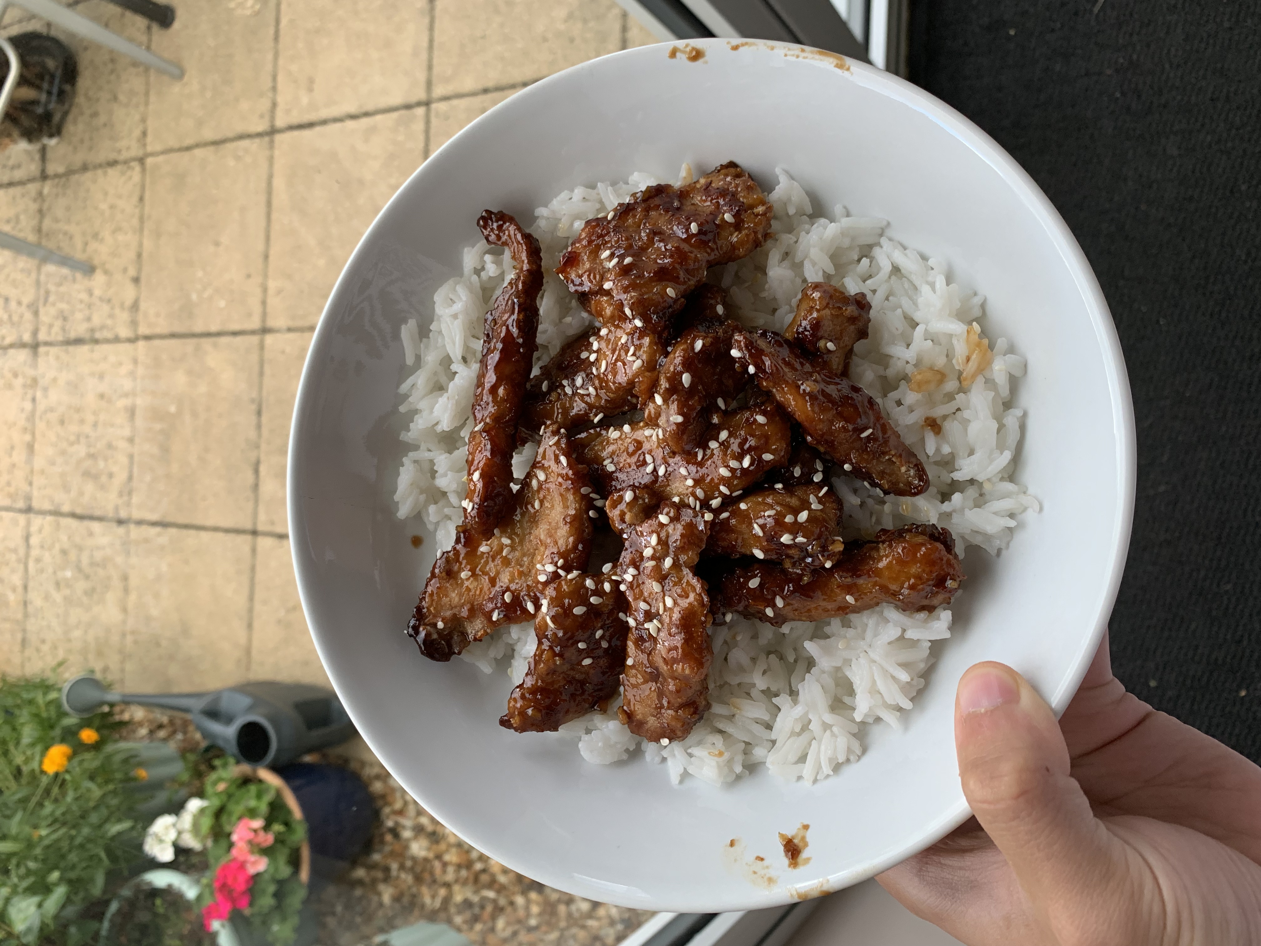 Crispy chicken in sweet chilli sauce
