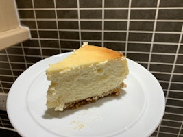 A slice of cheesecake