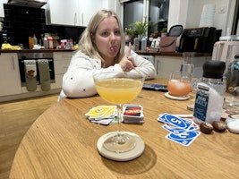 Emily with a limoncello sidecar